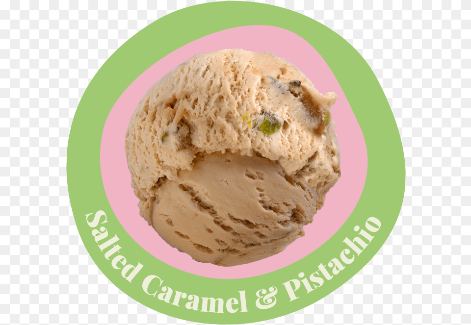 Salted Caramel Pistachio Soy Ice Cream, Dessert, Food, Ice Cream, Soft Serve Ice Cream Free Png Download