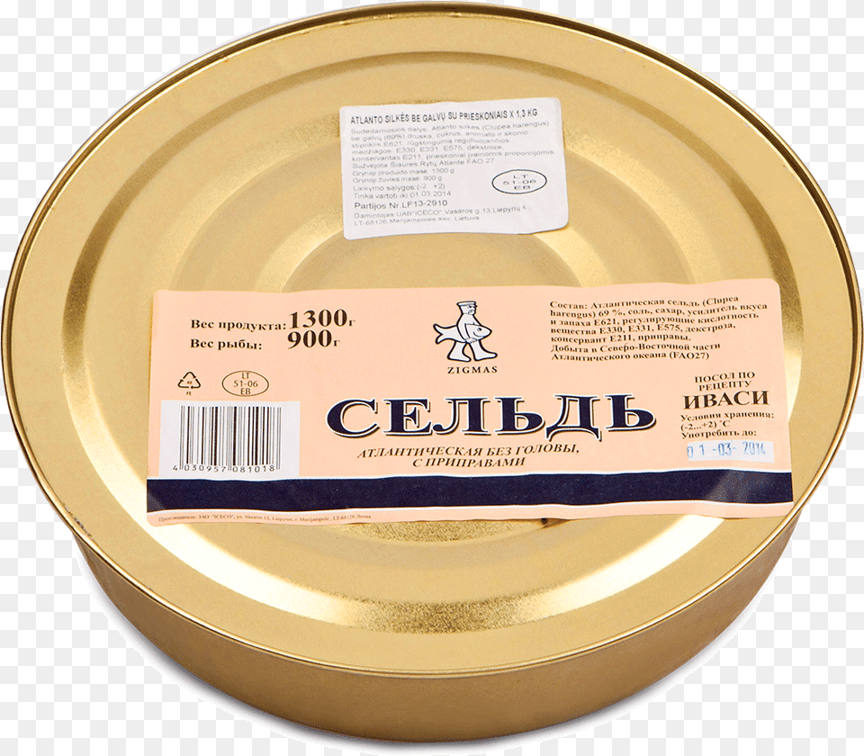 Salted Herring Head Off Label, Tin, Plate, Aluminium, Can Free Transparent Png