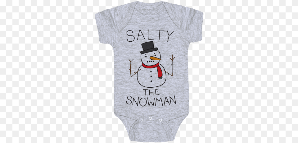 Salty The Snowman Baby Onesy Feminist Baby Clothes, Clothing, T-shirt, Nature, Outdoors Free Png