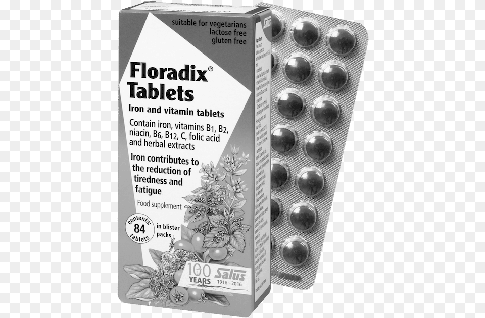 Salus Haus Floradix Iron And Vitamin Tablets Floradix Tablets, Medication, Pill Png