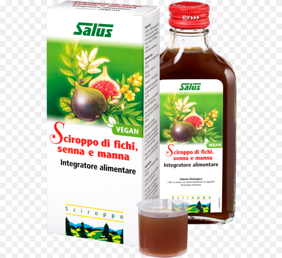 Salus Syrup Figs Senna Manna Food Supplement, Seasoning, Plant, Ketchup, Herbs Free Png Download