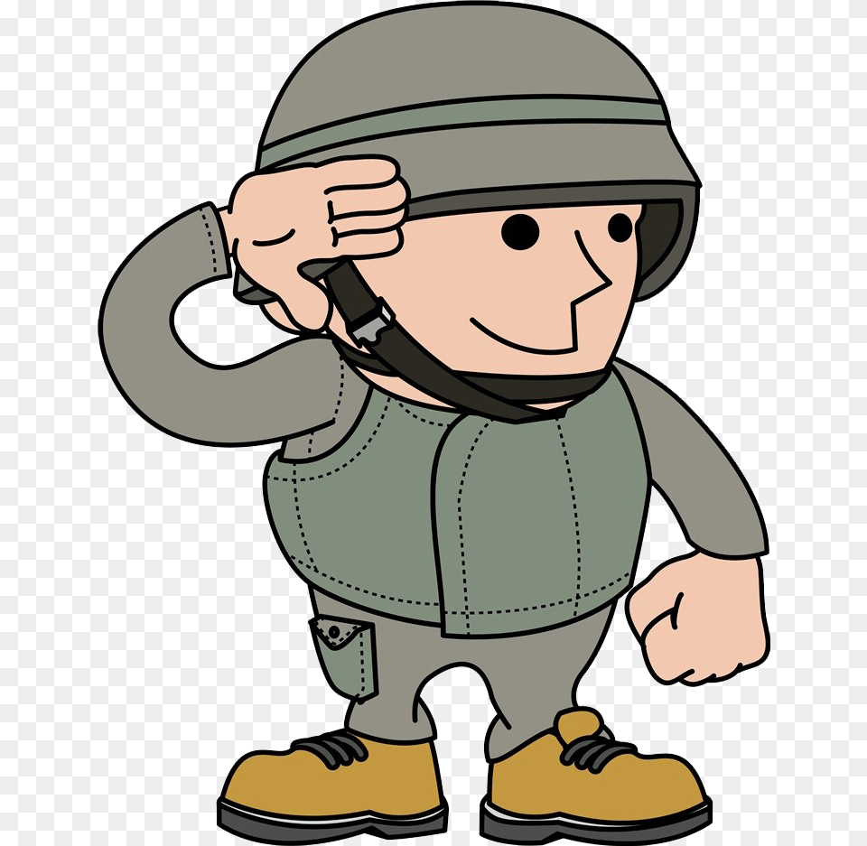 Salute Royalty Military Clip Art The Cartoon Army Soldier, Baby, Person, Footwear, Clothing Free Png