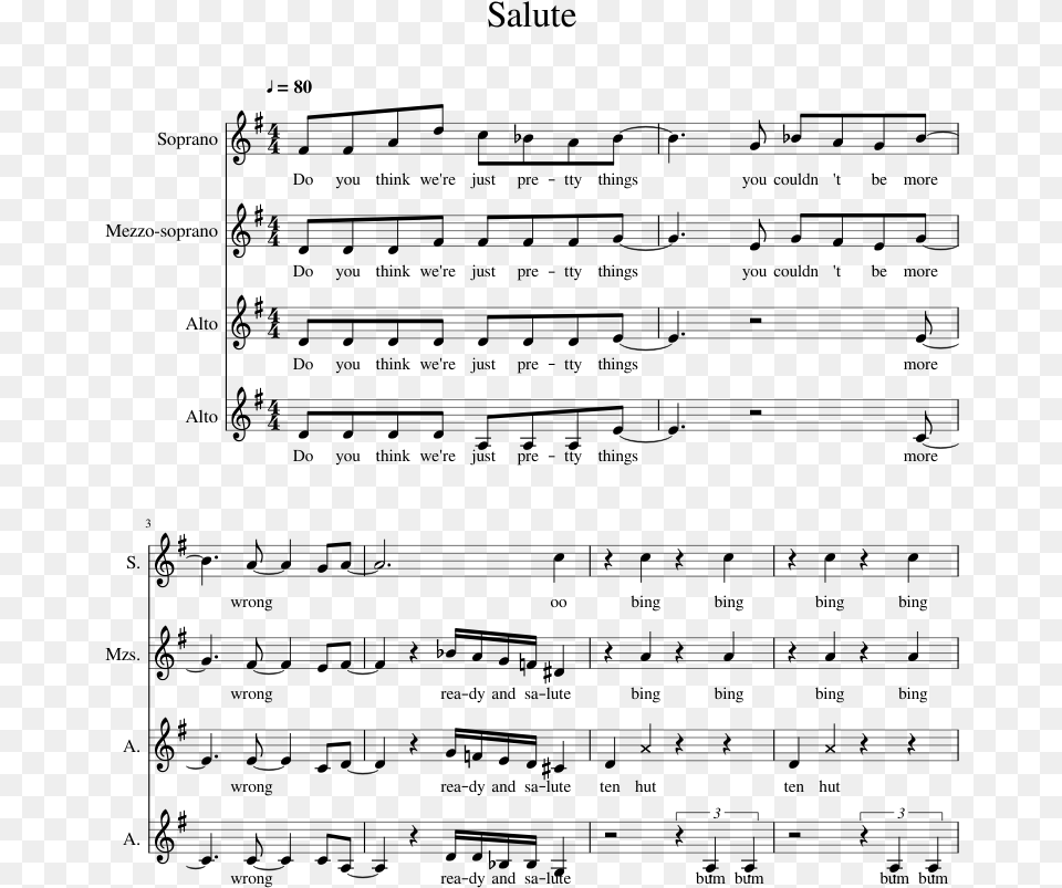 Salute Sheet Music 1 Of 20 Pages As Torrents In Summer, Gray Png