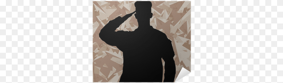 Saluting Soldier39s Silhouette On A Desert Army Camouflage Army Background, Adult, Male, Man, Person Free Png Download