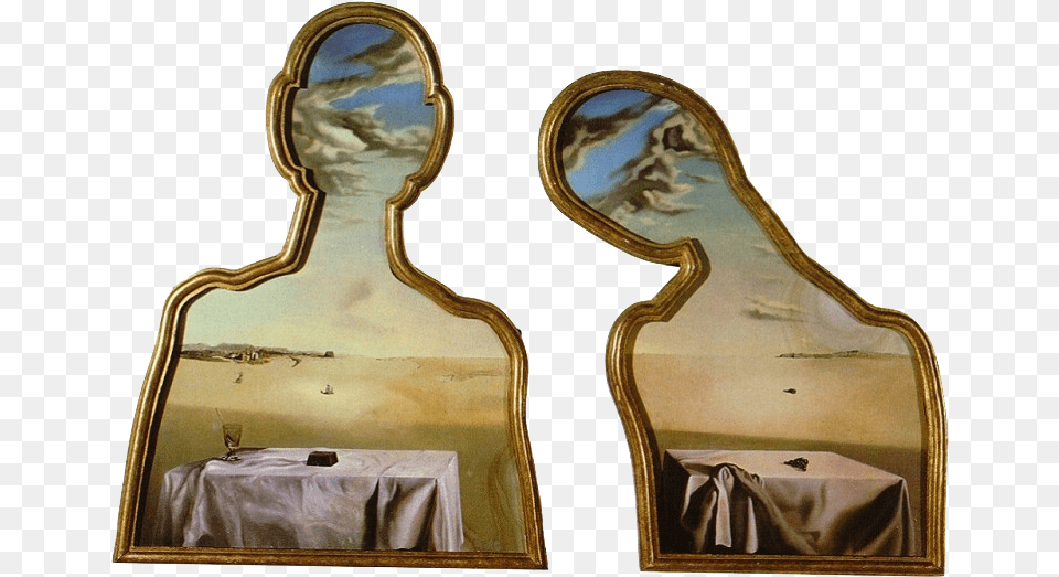 Salvador Dali Couple With Their Heads, Art, Painting, Building, Altar Free Png Download