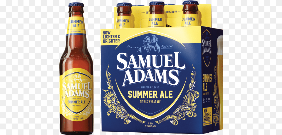 Sam Adams Summer Ale 12 Pack, Liquor, Lager, Bottle, Beverage Free Png
