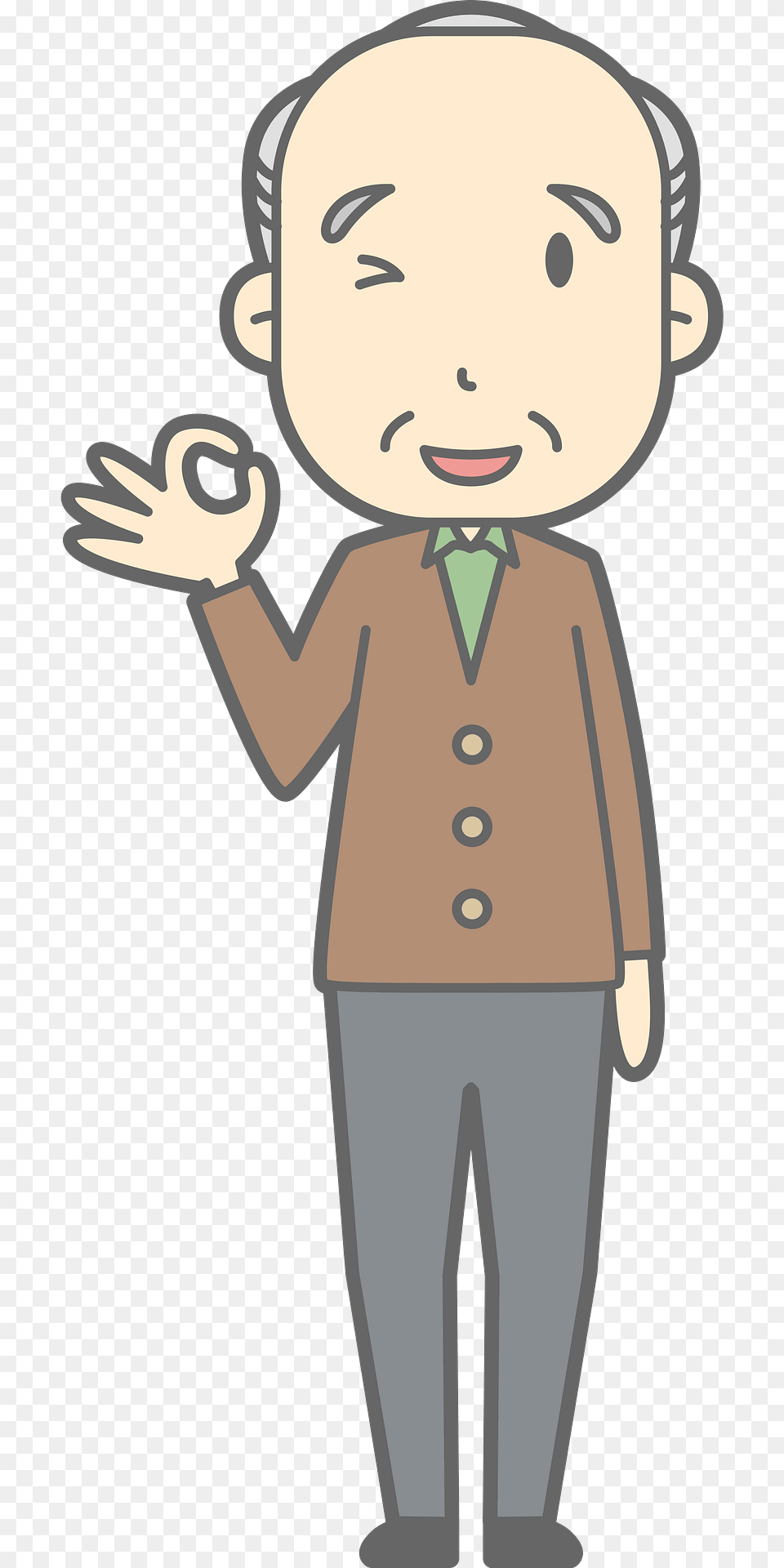 Sam Old Man Is Giving Ok Sign Clipart, Person, Face, Head, Photography Free Transparent Png