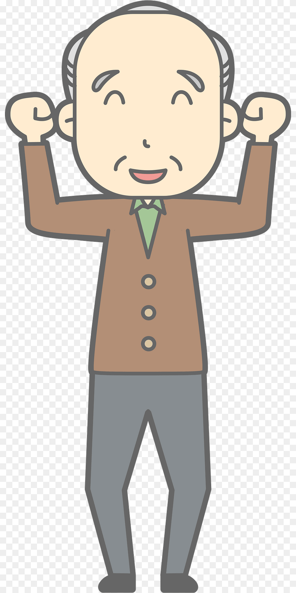 Sam Old Man Is Pumping His Fists Clipart, Face, Head, Person, Baby Free Png Download