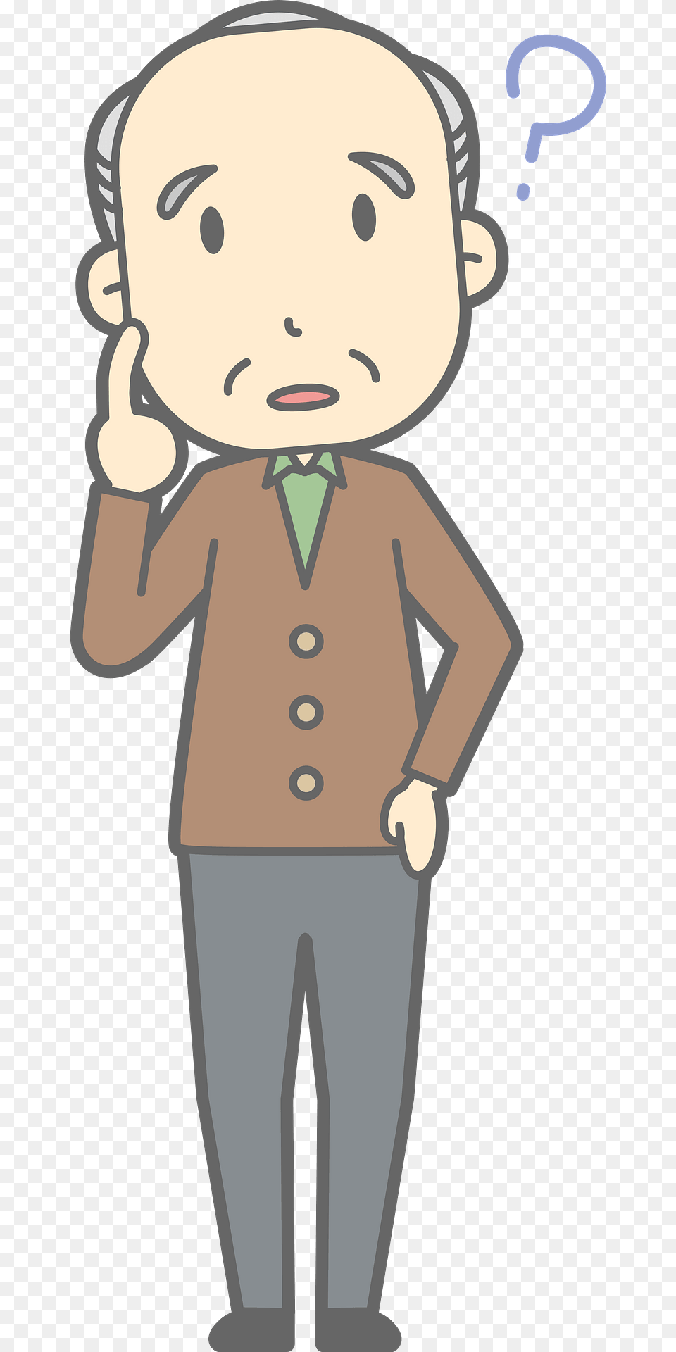 Sam Old Man Is Questioning Clipart, Clothing, Coat, Baby, Person Png