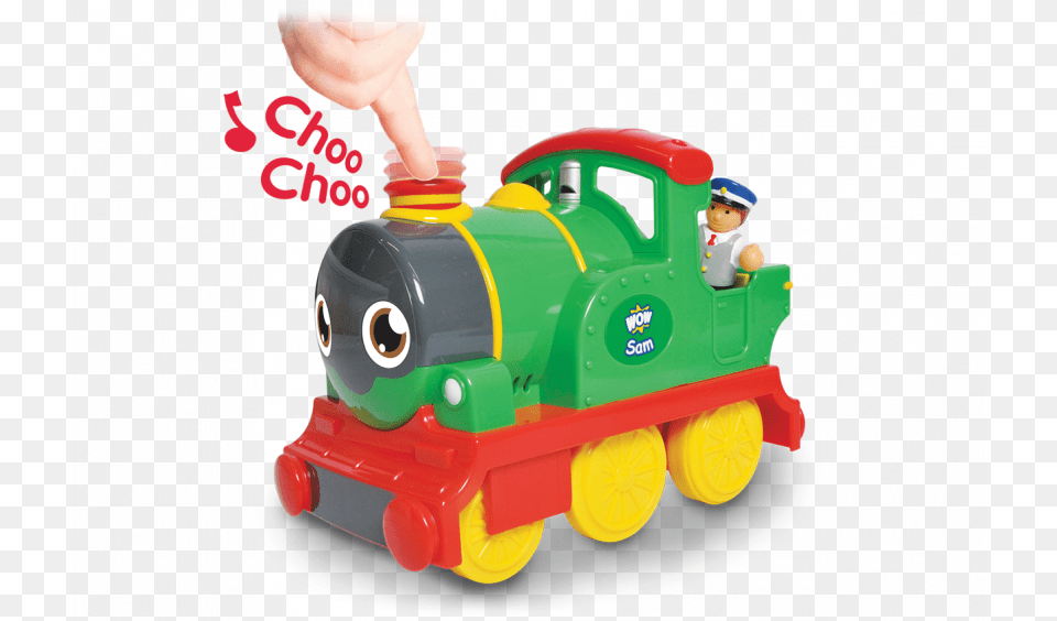 Sam The Steam Train Wow Toys Sam Steam Train, Locomotive, Railway, Transportation, Vehicle Free Transparent Png