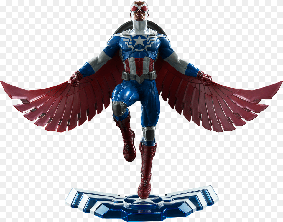 Sam Wilson As Captain America Marvel Gallery 10 Pvc Sam Falcon Captain America, Adult, Female, Person, Woman Free Png Download