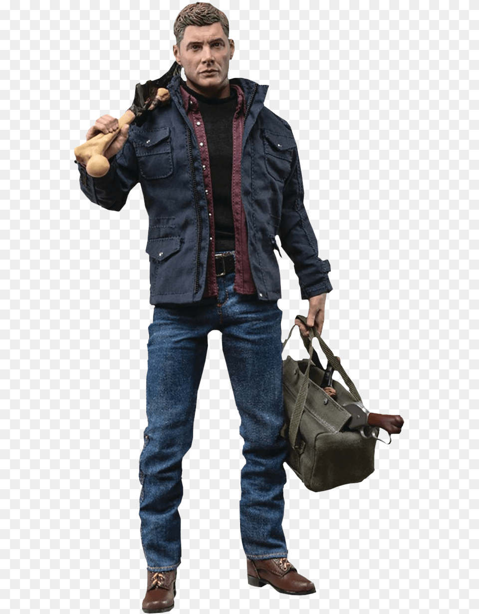 Sam Winchester Supernatural Master Series Action Figure 1 6 Dean Winchester, Jacket, Jeans, Pants, Coat Free Transparent Png