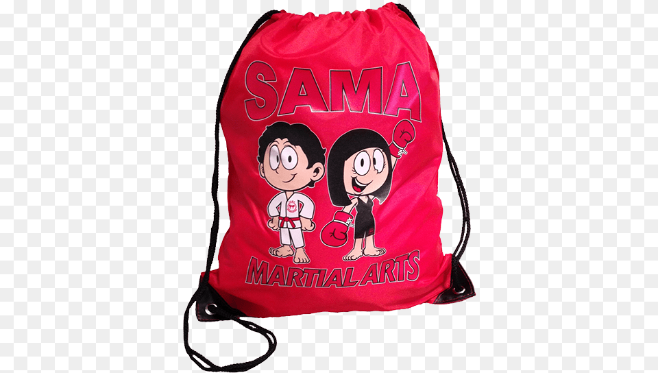 Sama Kids Red String Bag For Teen, Backpack, Baby, Person, Accessories Png Image