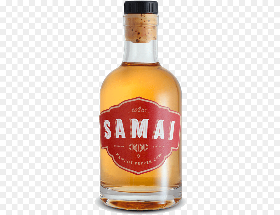 Samai Kampot Pepper Rum, Alcohol, Beverage, Liquor, Bottle Png