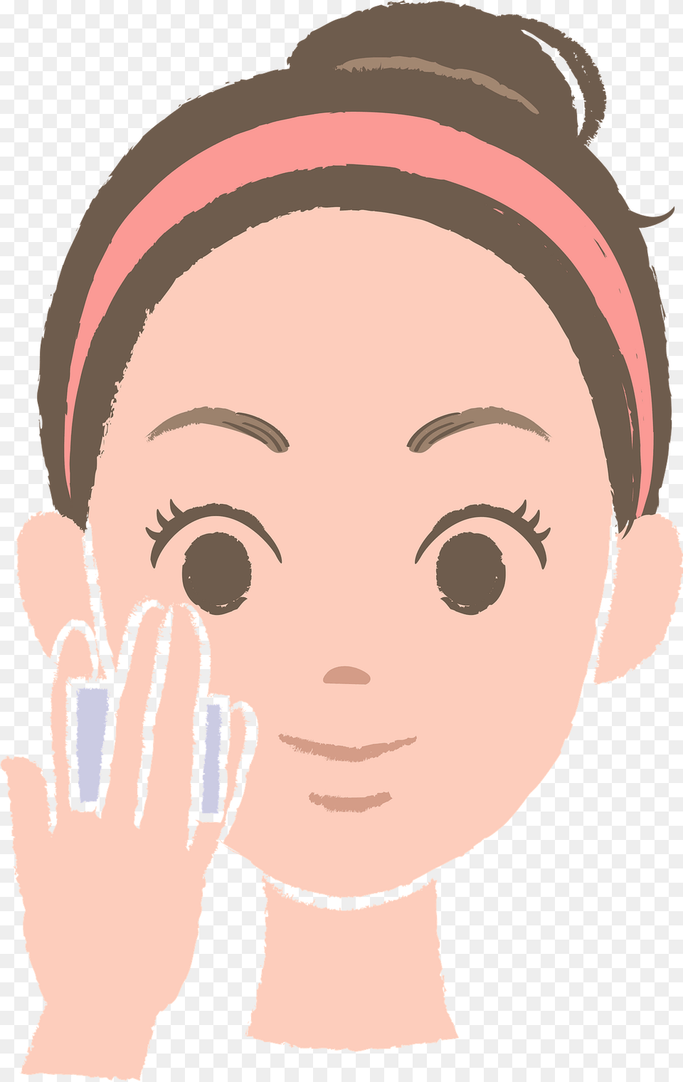 Samantha Woman Is Doing Skincare Clipart, Face, Head, Person, Baby Free Png Download