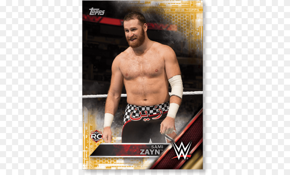 Sami Zayn 2016 Topps Wwe Now Then And Forever Base Professional Wrestling, Adult, Person, Man, Male Free Png