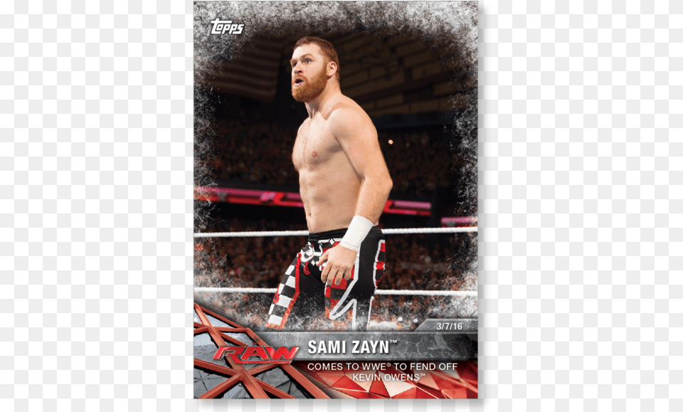 Sami Zayn 2017 Wwe Road To Wrestlemania Base Cards Professional Boxing, Body Part, Finger, Hand, Person Free Png Download