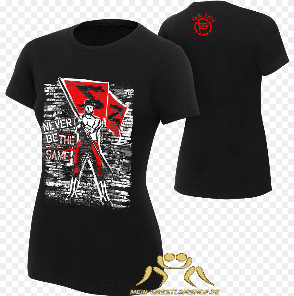 Sami Zayn Wwe Seth Rollins T Shirt, Clothing, T-shirt, Adult, Male Free Transparent Png