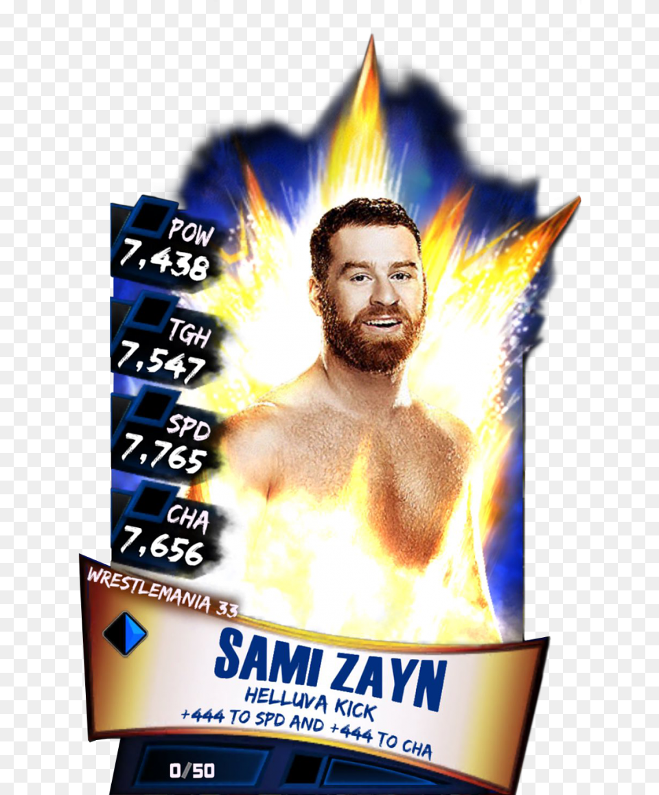 Samizayn S3 14 Wrestlemania33 Wwe Supercard Wrestlemania 33 Triple H, Advertisement, Poster, Beard, Face Png Image