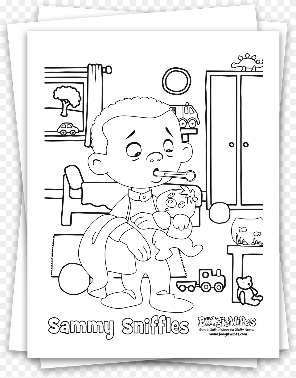 Sammy Sniffles Boogie Wipes Booger Coloring Pages, Baby, Person, Book, Comics Free Png