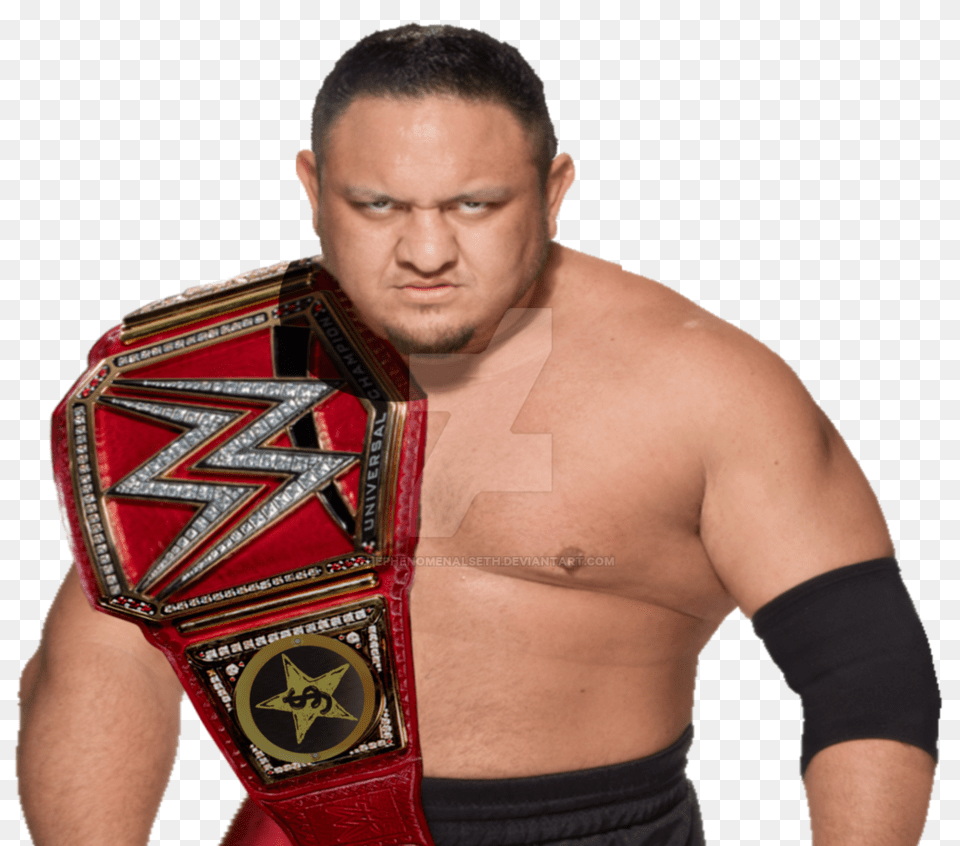 Samoa Joe Wwe Universal Champion, Adult, Person, Man, Male Png Image
