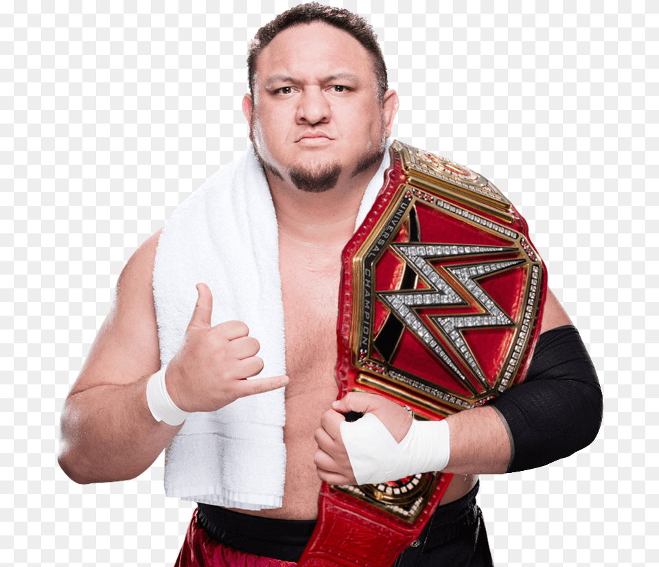 Samoa Joe Wwe Universal Champion Samoa Joe Wwe Champion, Finger, Adult, Person, Man Free Transparent Png