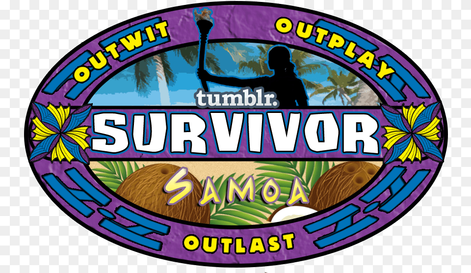 Samoa Logo Survivor, Adult, Male, Man, Person Png