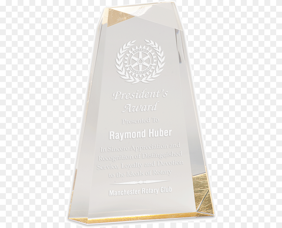 Sample Engraving Of Gold Facet Wedge Acrylic Award Trophy, Plaque Free Png