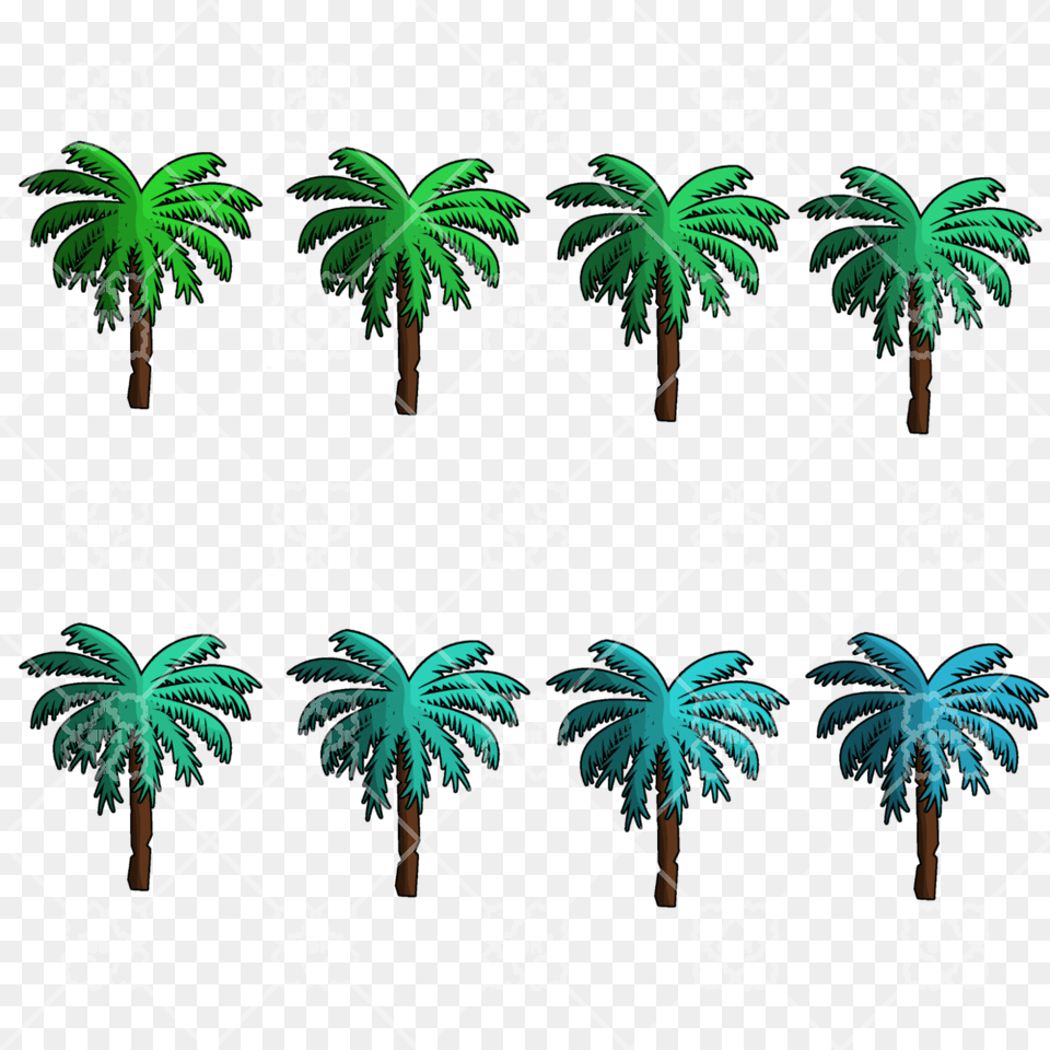 Sample File Color Animated Palm Tree, Pattern, Fern, Plant, Art Free Png