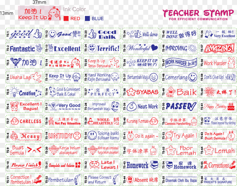 Sample Of Teacher Stamps, Text Free Png Download