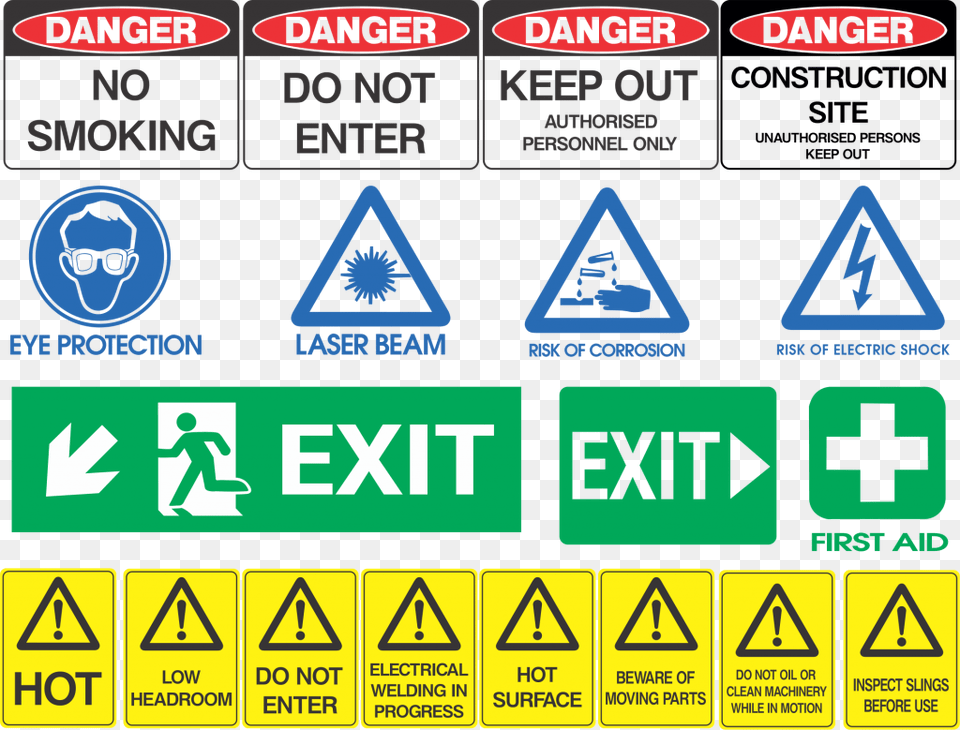 Sample Safety Signs Emergency Exit, Sign, Symbol, Scoreboard, Road Sign Free Png Download