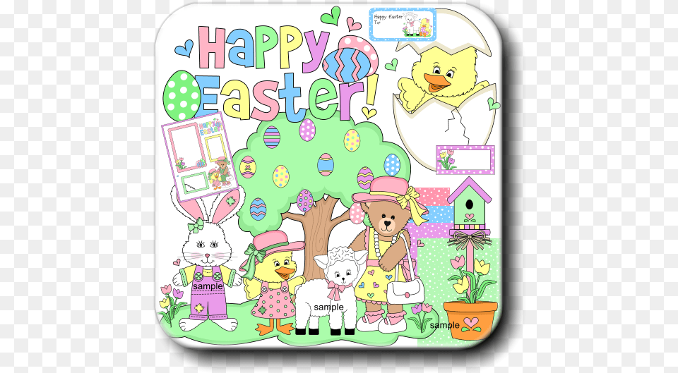 Sample Sample Sample Happy Easter, Publication, Baby, Book, Person Free Png Download