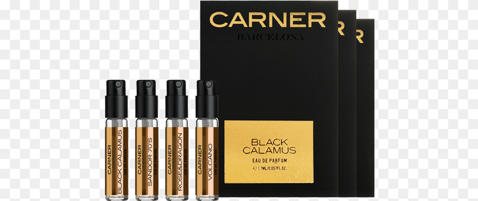 Sample Set Carner Barcelona Black Sample Set Black Eye Liner, Cosmetics, Bottle, Perfume Free Transparent Png