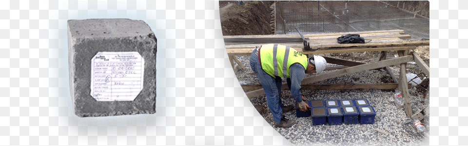 Sampling Of Fresh Concrete Construction Worker, Hardhat, Adult, Person, Man Free Transparent Png