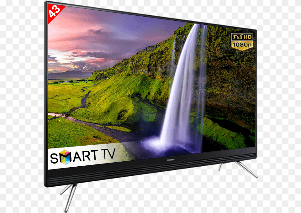 Samsung 43 K5300 Full Hd Smart Led Tv 1600 X 900 Waterfalls, Computer Hardware, Electronics, Hardware, Monitor Free Png