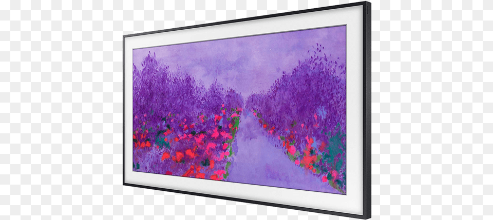Samsung 65 Inch Flat Led 4k Uhd The Frame Smart Tv Samsung The Frame 2018, Art, Purple, Painting, Modern Art Free Png