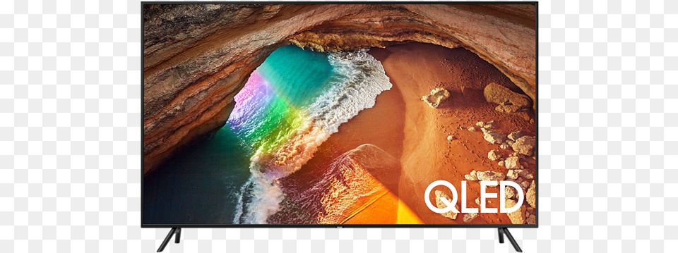Samsung 82u201d Q60r Smart 4k Uhd Tv U2013 Qn82q60rafxzc Benagil Caves, Cave, Nature, Outdoors, Sea Png Image