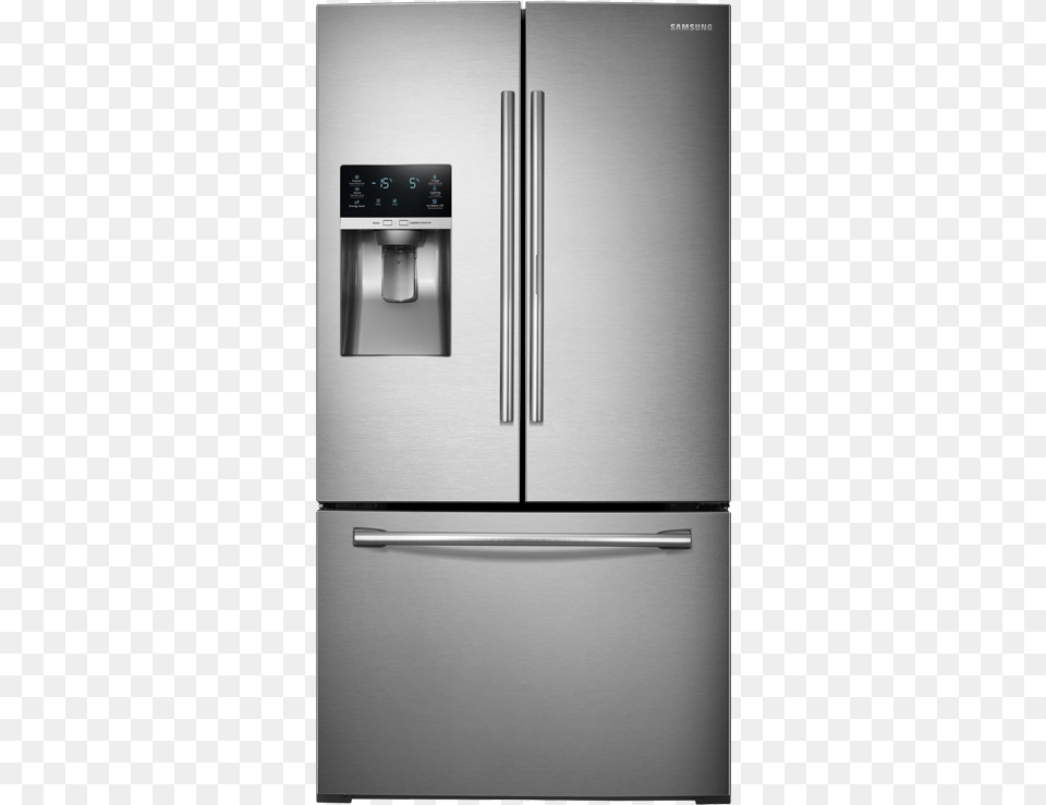 Samsung Bottom Freezer And French Doors Refrigerator Samsung Stainless Steel Refrigerator, Appliance, Device, Electrical Device Png Image