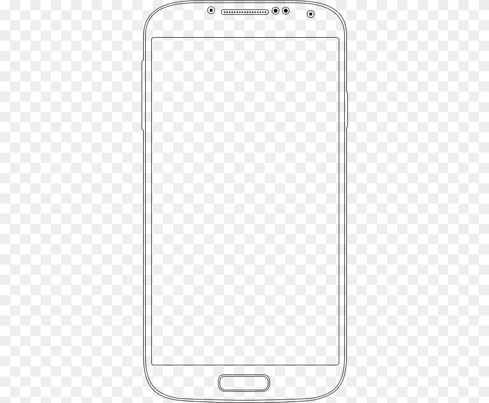 Samsung Drawing Wireframe Smartphone, Gray Free Transparent Png