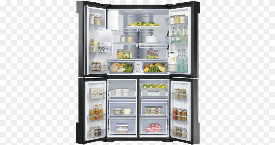 Samsung Family Hub Fridge 4 Door, Appliance, Device, Electrical Device, Refrigerator Free Png Download