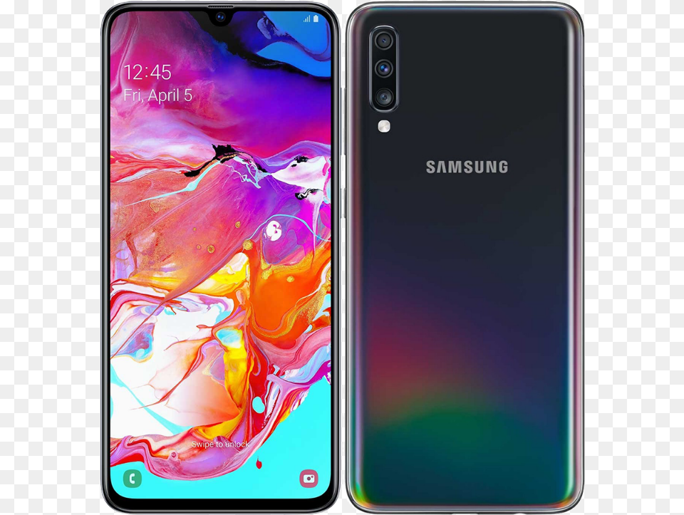 Samsung Galaxy A70 Coming To Us Samsung A70 Black, Electronics, Iphone, Mobile Phone, Phone Free Png Download