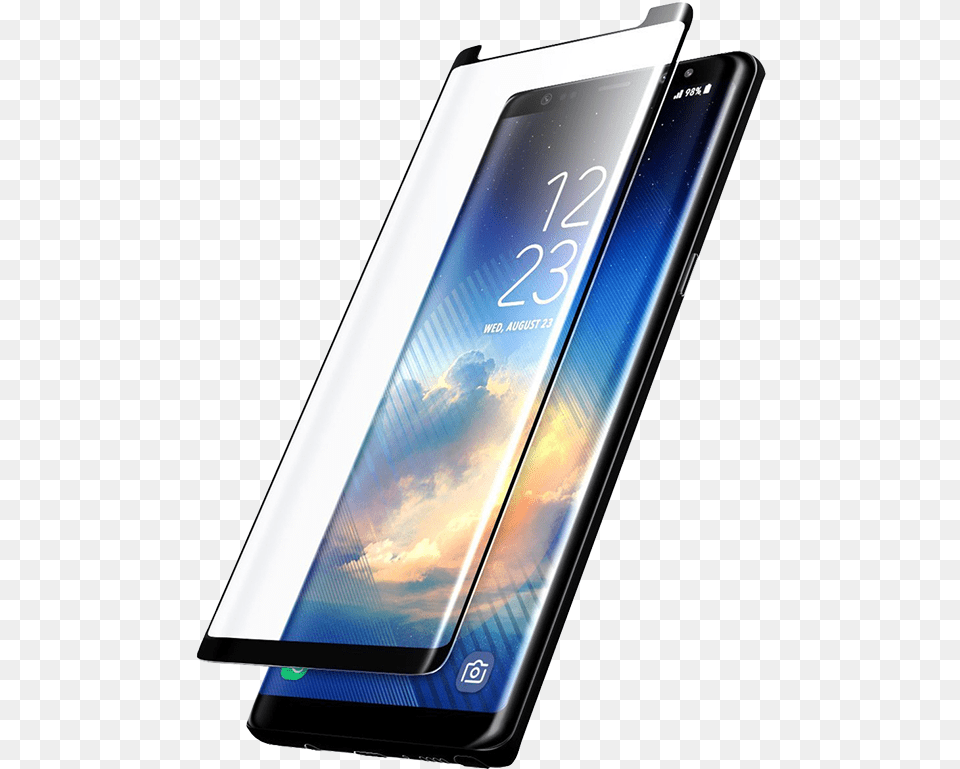 Samsung Galaxy Note 8 Curved Black Cellularline Tempered Glass For Note, Electronics, Mobile Phone, Phone, Computer Png Image