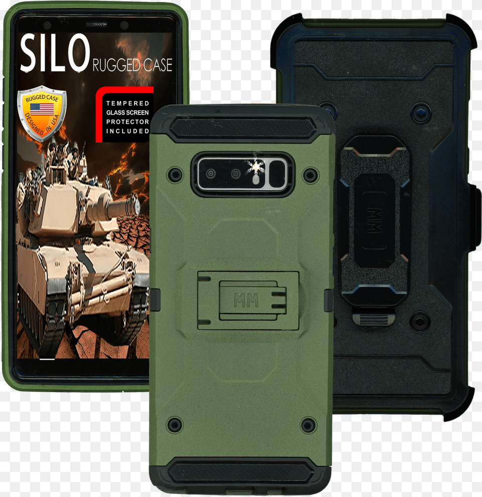 Samsung Galaxy Note 8 Mm Silo Rugged Case Army Green Mobile Phone, Military, Armored, Tank, Transportation Free Transparent Png