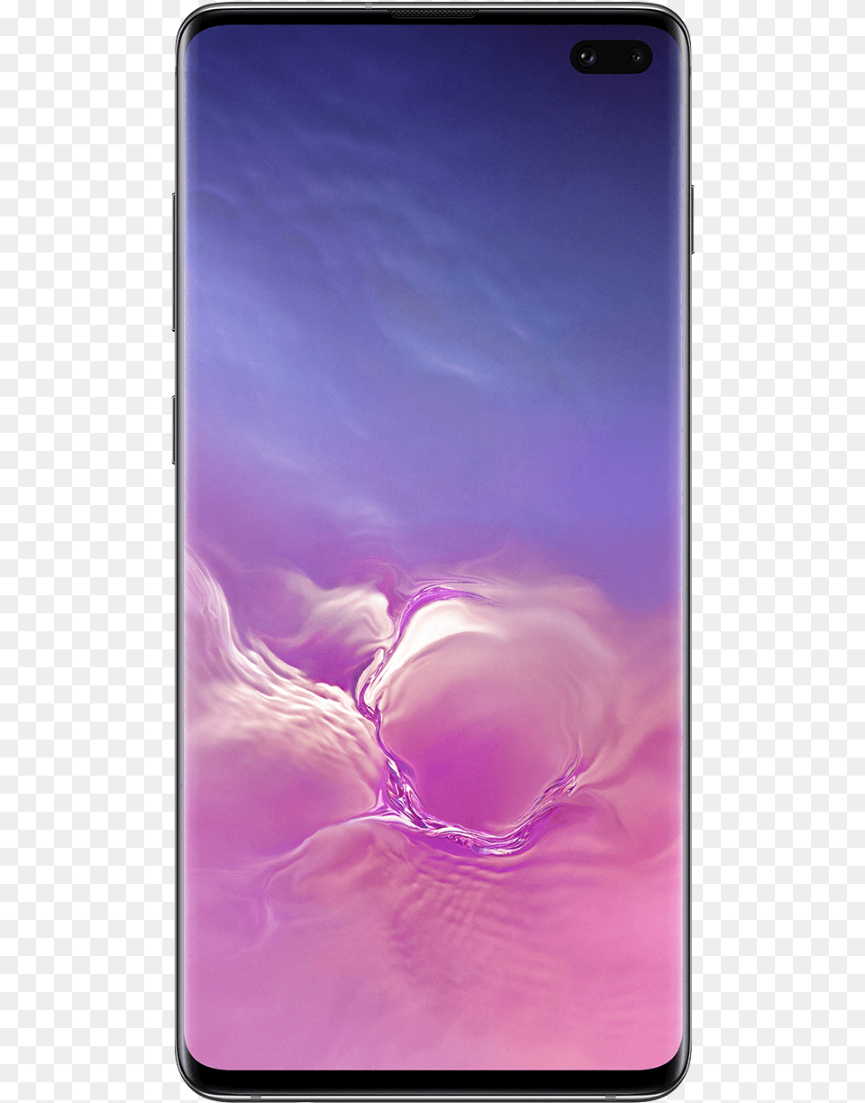 Samsung Galaxy S10 Ceramic Black Front Image, Purple, Electronics, Phone, Mobile Phone Png