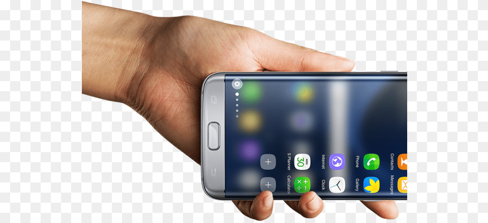 Samsung Galaxy S7 Holding, Electronics, Mobile Phone, Phone, Person Png Image