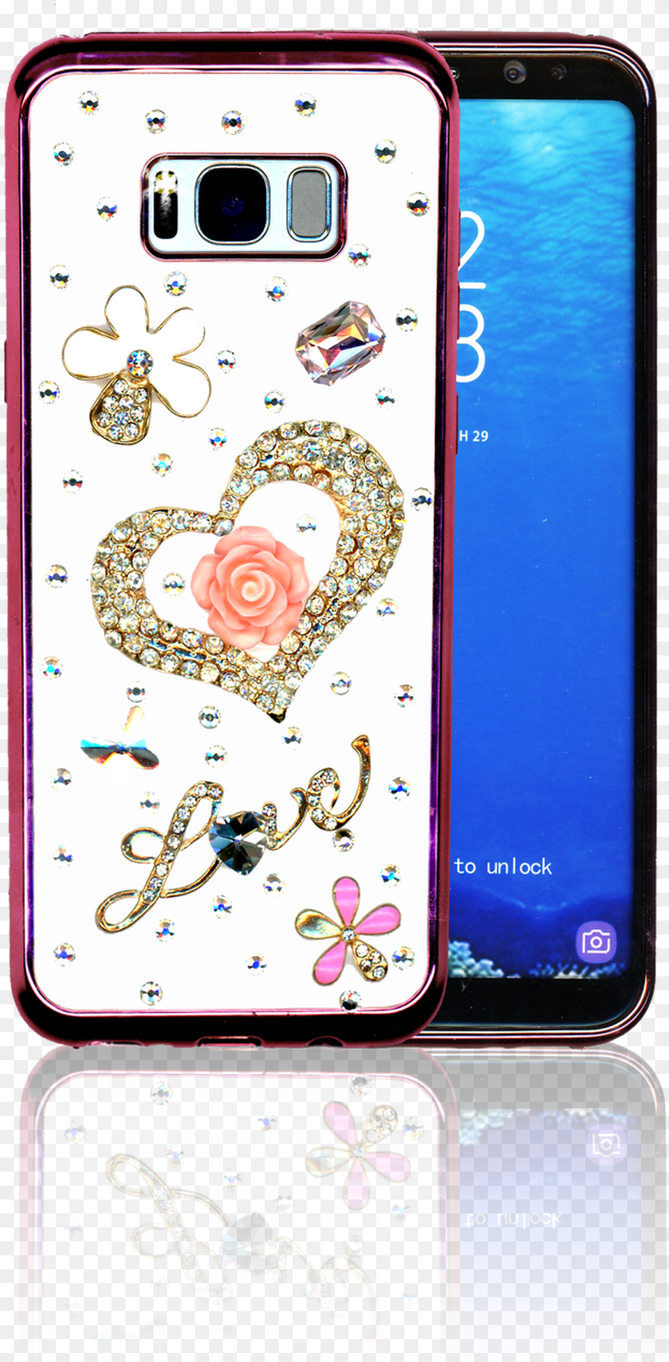 Samsung Galaxy S8 Plus Mm Bling 3d Heart Smartphone, Electronics, Phone, Mobile Phone, Accessories Free Png