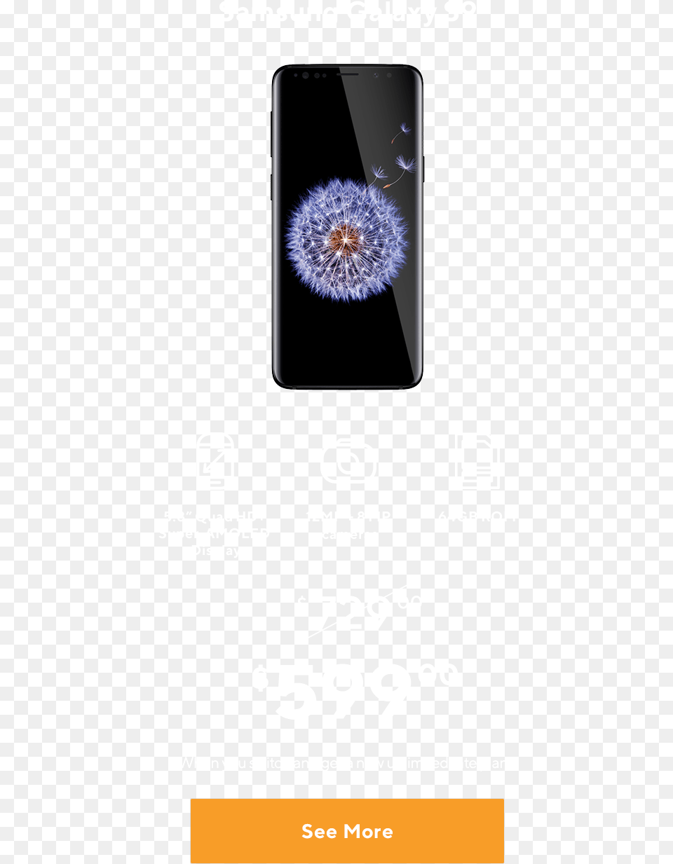 Samsung Galaxy S9 From Metro By T Mobile Smartphone, Electronics, Flower, Mobile Phone, Phone Free Png