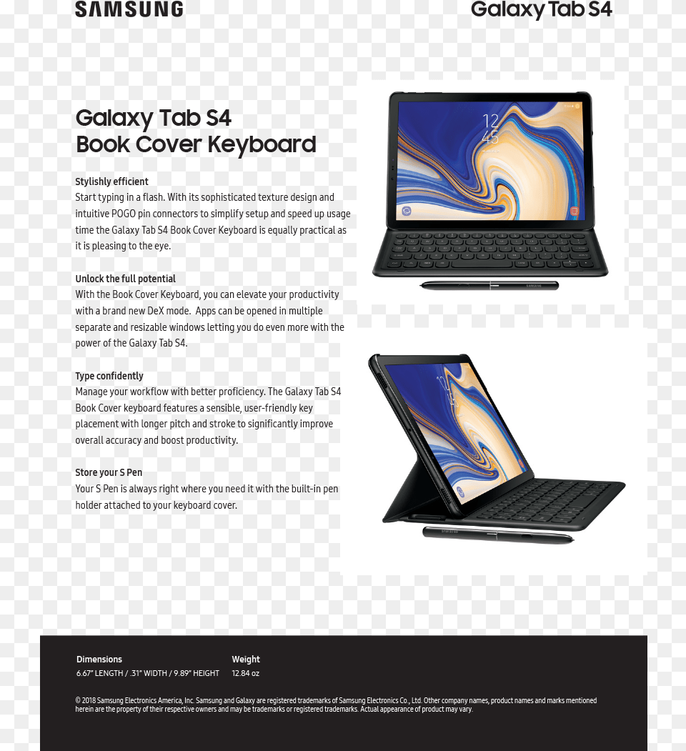 Samsung Galaxy Tab S4, Computer, Electronics, Laptop, Pc Png