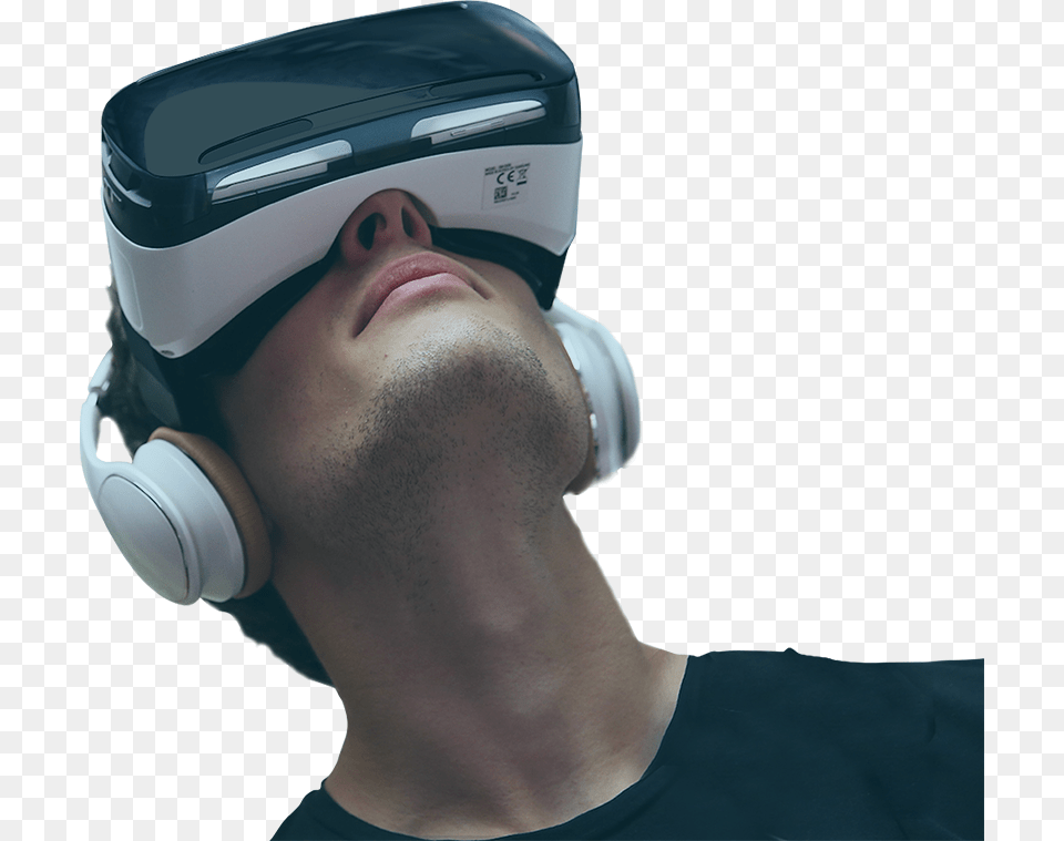 Samsung Gear Vr User Headphones, Person, Neck, Head, Face Free Transparent Png