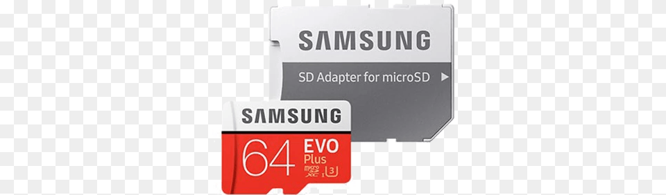 Samsung Microsdxc Evo Plus 64gb Memory Card Red Sd, Text, Paper, Gas Pump, Machine Free Png Download